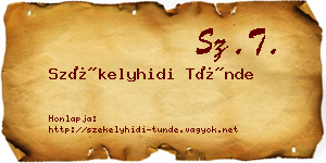 Székelyhidi Tünde névjegykártya